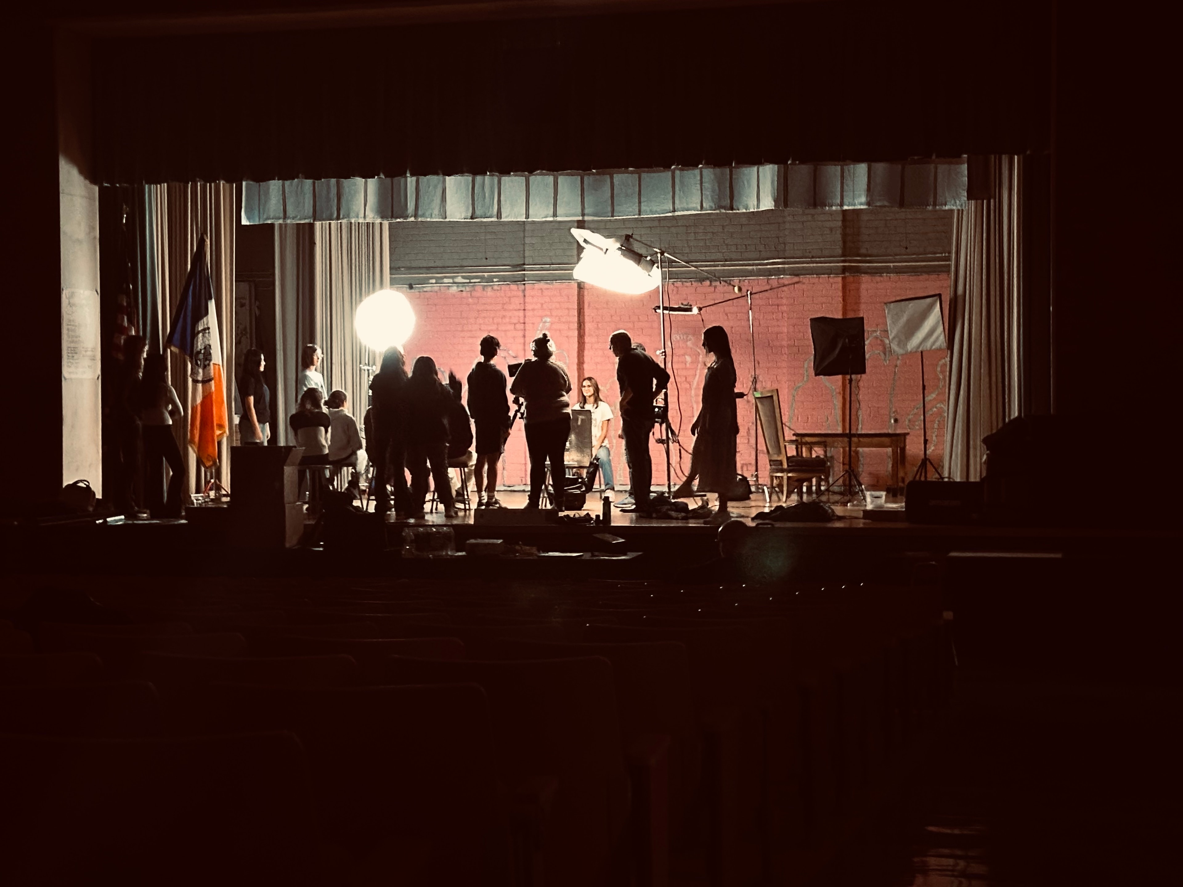 Harlem Film School students at United Nations production