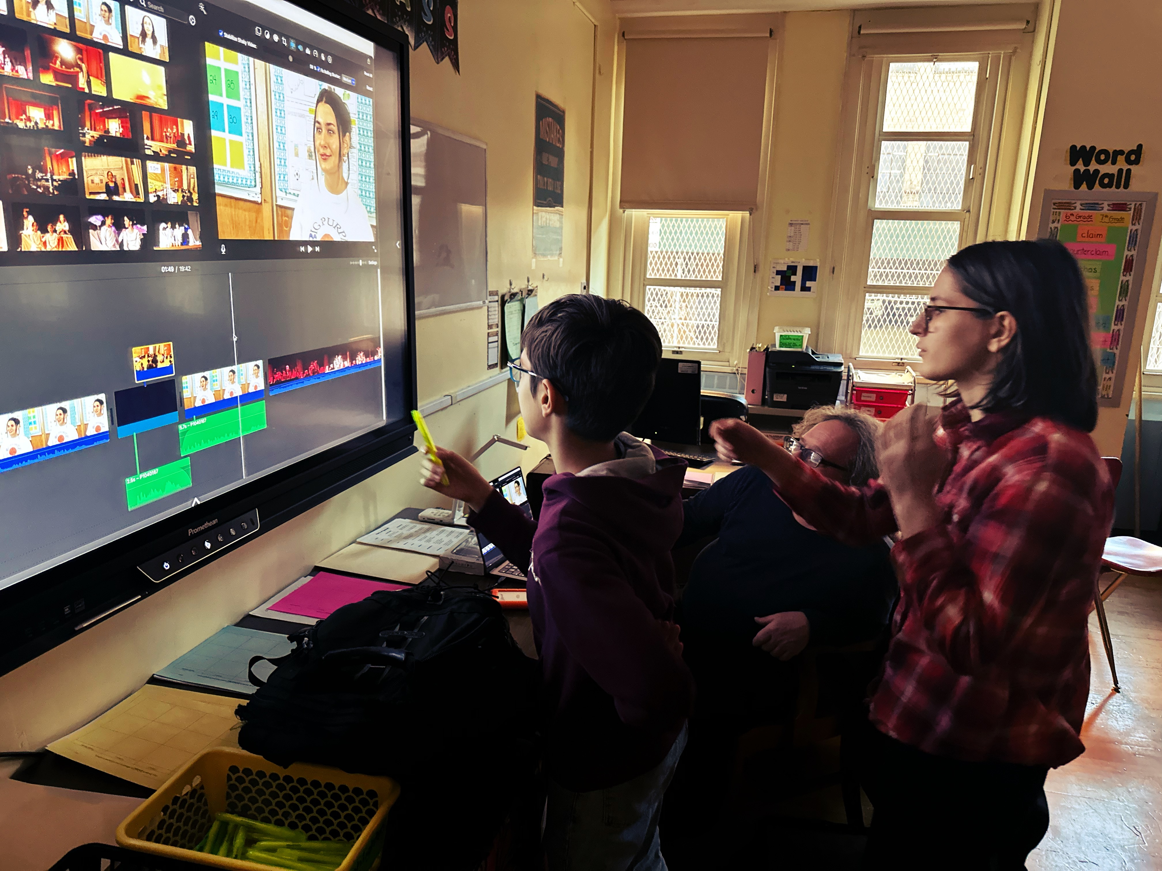 Editing students learning at Harlem Film School