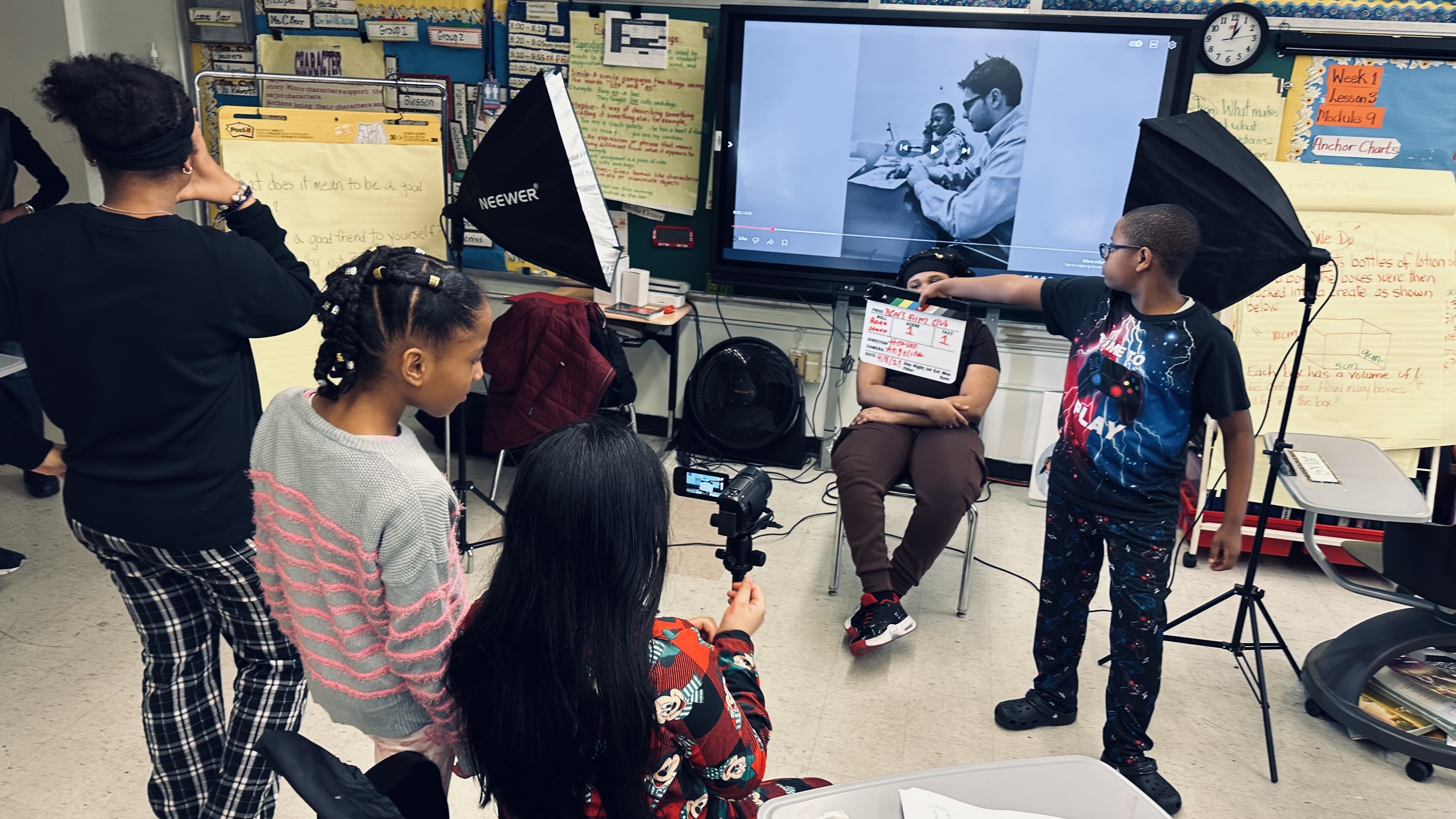 Camera Crew students at Harlem Film School